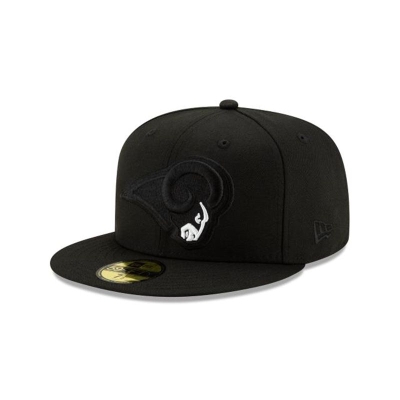 Los Angeles Rams Gorra | New Era NFL Logo Elements 2.0 59fifty Fitted Cap Mexico - Negros